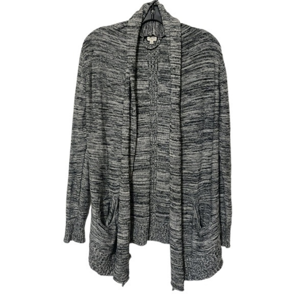 Wilfred Womens Silk Cashmere Cardigan Blue Heathered Open Draped Size Small